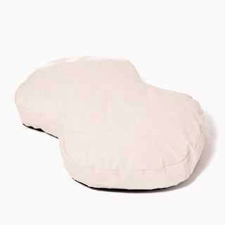 PupCloud™ Faux Leather Memory Foam Dog Bed - Cream - Plushie Depot