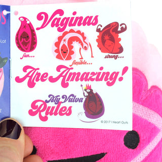 I Heart Guts - Vulva+Vagina Zip Pouch Plush - Yay for the Va-Jay-Jay Plushie Depot