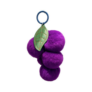 Fluffy Grapes PomPom Keychain Plushie Depot