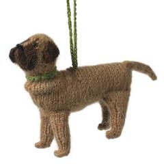 Hand Knit Alpaca Wool Christmas Ornament - Mastiff Dog Plushie Depot