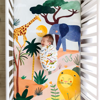 In The Savanna bamboo swaddle - Plushie Depot