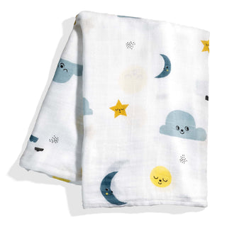 Crib sheet and Swaddle bundle - Moon's Birthday - Plushie Depot
