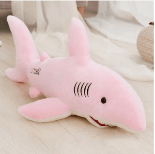 Large Pink Shark Soft Stuffed Plush Toy - Plushie Depot