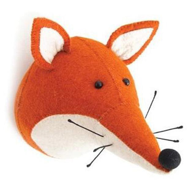 Plush Fox Animal Trophy Head Wall Mounts Plushie Depot