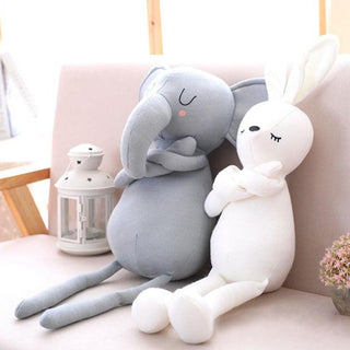 Cute Elephant Rabbit Pillows for Baby Girl Soft Stuffed Animal - Plushie Depot