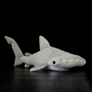 Realistic Gray Hammerhead Shark Soft Plush Toy - Plushie Depot