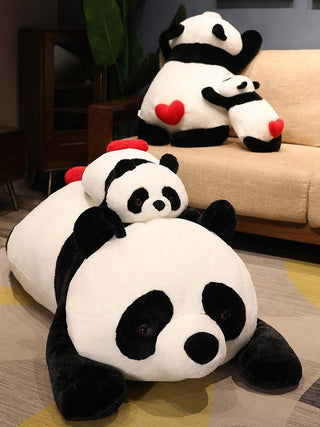 Cute Super Soft Panda Plushie with a Heart Shaped Tail - Plushie Depot