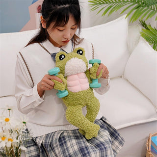 Funny Muscle Frog Plush Toy - Plushie Depot