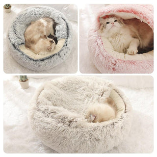 Adorable, Cozy Cave-like Cat Pet Bed Plushie Depot