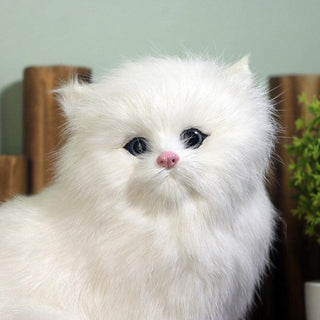 Realistic Cute Stuffed Plush White Persian Cats Toys - Plushie Depot
