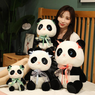 Kawaii Bow Panda Plush Toys Plushie Depot