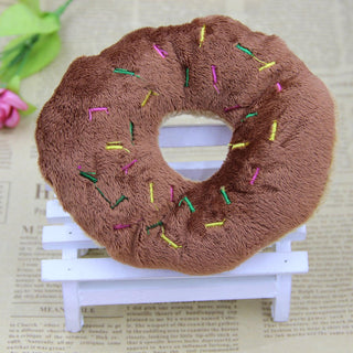 Cute Donut Plush Dog Toy - Plushie Depot