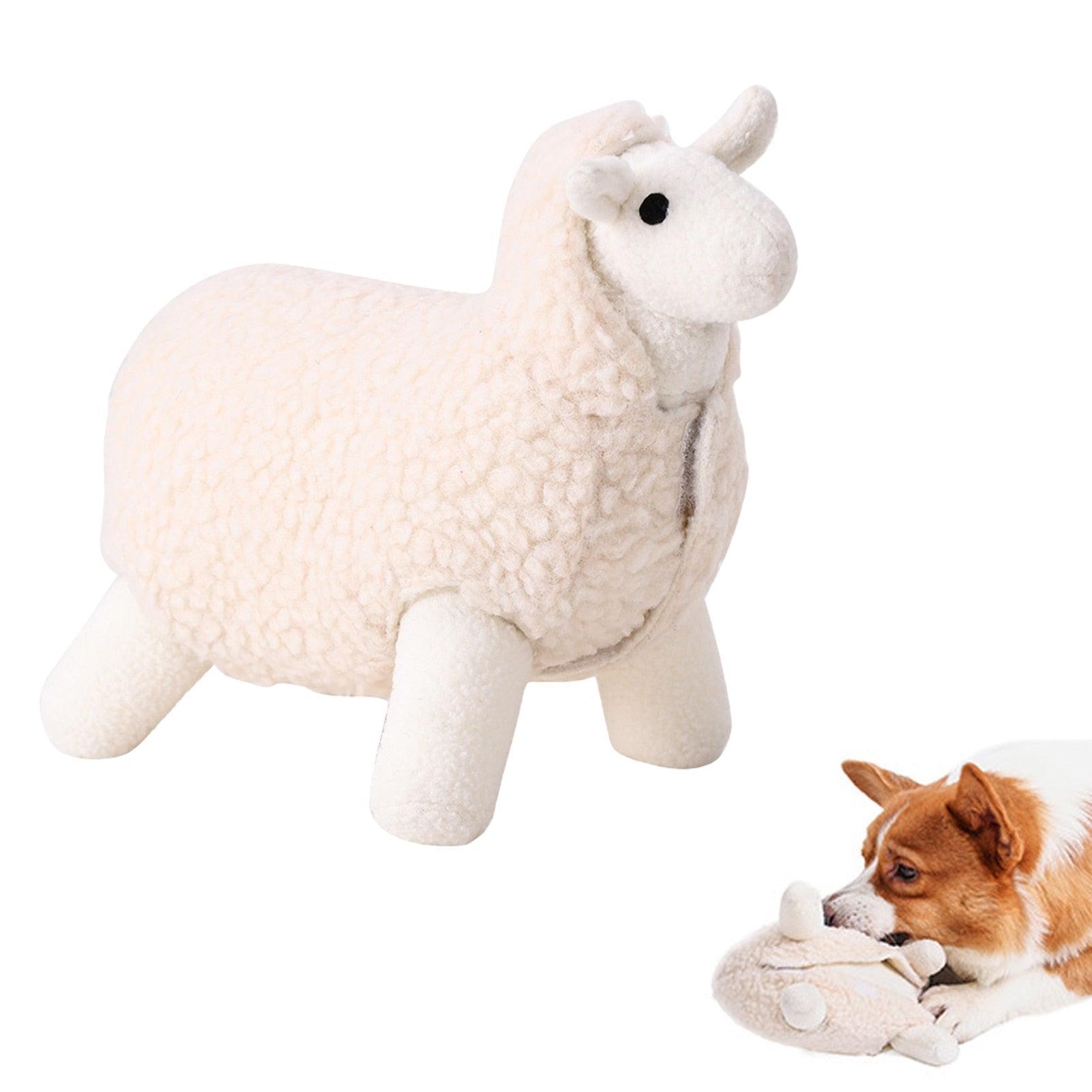 Plush Sheep Squeaky Dog Toy Plushie Depot