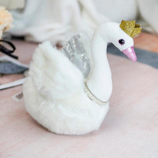 Crown Fairy Black Swan Plush Toy 9" white Plushie Depot