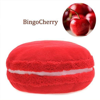 Yummy Macaron Plush Pillows Bingo cherry Plushie Depot