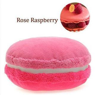 Yummy Macaron Plush Pillows rose rasberry Plushie Depot