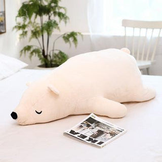 Kawaii Dressing Polar Bear Plush Pillow white no cloth Plushie Depot