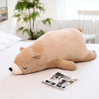 Kawaii Dressing Polar Bear Plush Pillow brown no cloth Plushie Depot