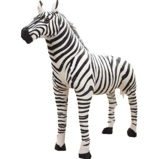 Standing Zebra Animal Stuffed Plush Toy White Plushie Depot