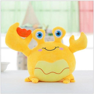 8" Cute Crab Plush Toys, Stuffed Animal Kids Crab Plush yellow Plushie Depot