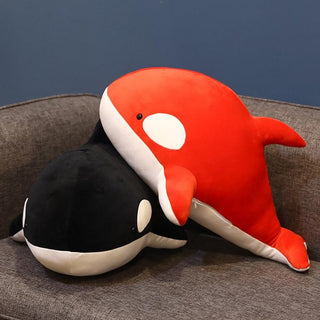 23"-31" Black And Red Orca Killer Whale Stuffed Animals Plush Toys Plushie Depot