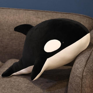 23"-31" Black And Red Orca Killer Whale Stuffed Animals Plush Toys Black Plushie Depot