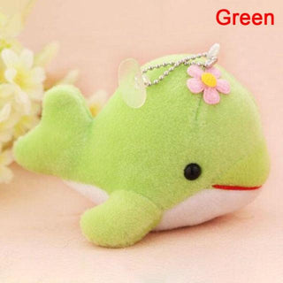 Cute Dolphin with a Little Flower Plush Doll (5 Styles) GREEN Plushie Depot