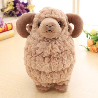 Lifelike Big Horned Sheep Ram Plushie - Plushie Depot