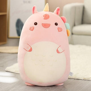 Pink Unicorn Dinosaur Husky Dog Pillow Plush Toy - Plushie Depot