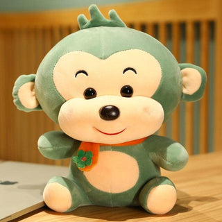 9" - 19.5" Cute Monkey Plush Toys with scarves green Plushie Depot
