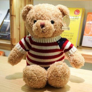 12"-16" Teddy Bear Stuffed Plushies Flag-light brown Plushie Depot