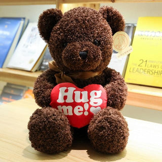 12"-16" Teddy Bear Stuffed Plushies Heart-dark brown Plushie Depot