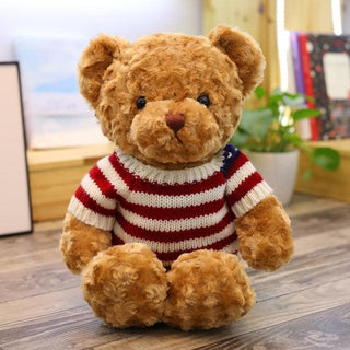 12"-16" Teddy Bear Stuffed Plushies Flag-Brown Plushie Depot