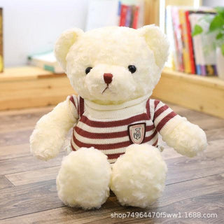 12"-16" Teddy Bear Stuffed Plushies Red stripes-white Plushie Depot