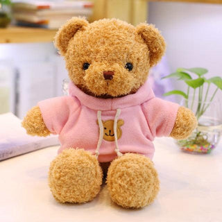 12"-16" Teddy Bear Stuffed Plushies Sweatshirt-pink Plushie Depot