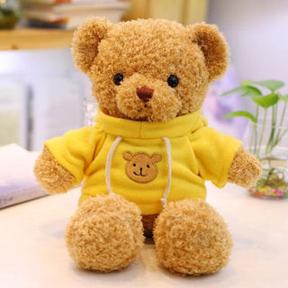 12"-16" Teddy Bear Stuffed Plushies Sweatshirt-yellow Plushie Depot