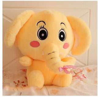 12" Stuffed Animal Yellow Elephant Plush Toy - Plushie Depot
