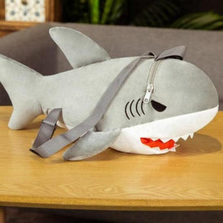 Cute Great White Shark Plush Backpack - Plushie Depot