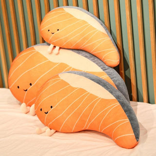 Cute Cartoon Salmon Sashimi Pillow - Plushie Depot