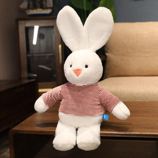Wearable Shirt Long Eared Rabbits Stuffed Animals white Plushie Depot