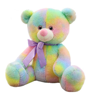 15" Rainbow Teddy Bear Plushie Plushie Depot