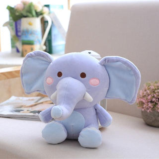Little Sitting Elephant Stuffed Animals blue Plushie Depot