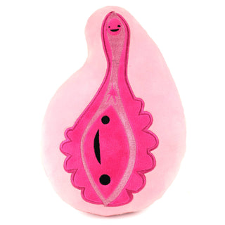 I Heart Guts - Vulva+Vagina Zip Pouch Plush - Yay for the Va-Jay-Jay - Plushie Depot