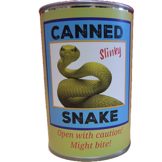 Canned Gifts - Slinky the Canned Snake Stuffed Animal Plush w/Funny Jokes - Plushie Depot