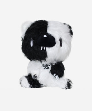 Shaggy Monotone White/Black Gloomy Bear 7" Plush - Plushie Depot