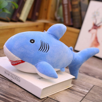 Tiny the Shark Plushie 12" Blue Stuffed Animals Plushie Depot
