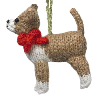 Hand Knit Alpaca Wool Christmas Ornament - Chihuahua Dog Plushie Depot
