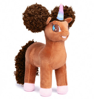 Jada, Unicorn Plush Toy with Afro Puffs - 12 inch | Plushie Depot