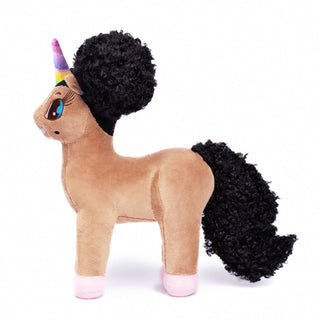 Mia, Unicorn Plush Toy with Afro Puffs - 12 inch | Plushie Depot