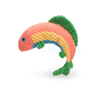 Rauccous Rainbow Trout Knottie® Plush Dog Toy Small